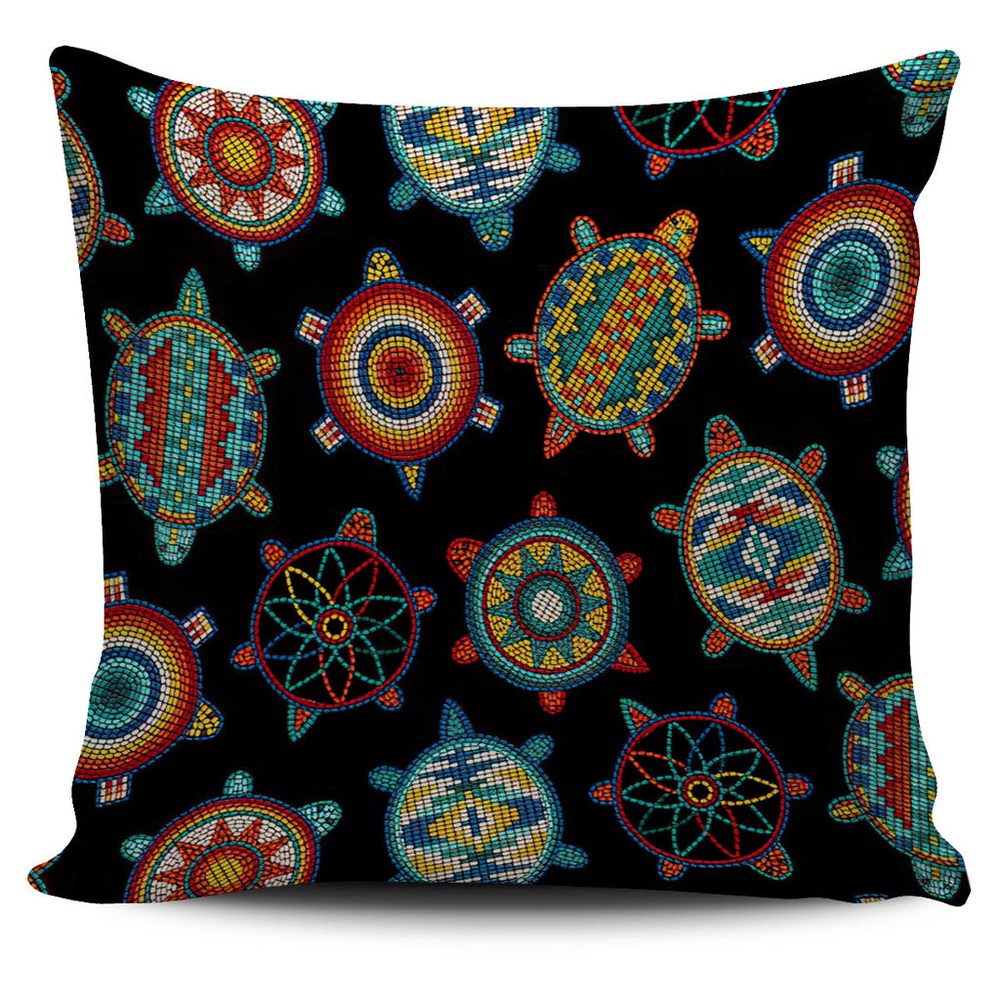 Native American Pillow Case, Mini Turtle Black Pillow Covers, Native American Pillow Covers Native American Pillow Case, Mini Turtle Black Pillow Covers, Native American Pillow Covers
