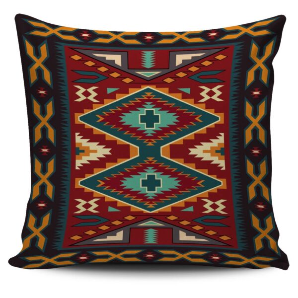 Native American Pillow Case, Native Red Yellow Pattern Native American Pillow Cover, Native American Pillow Covers