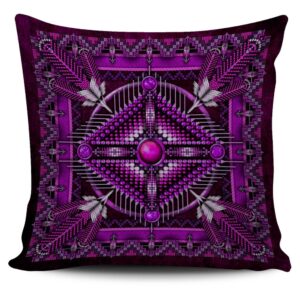 Native American Pillow Case, Naumaddic Arts Purple…