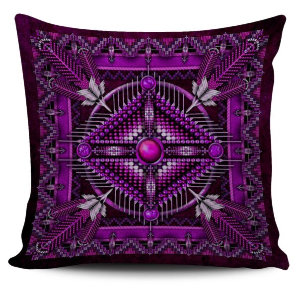 Native American Pillow Case, Naumaddic Arts Purple Pillow Covers, Native American Pillow Covers
