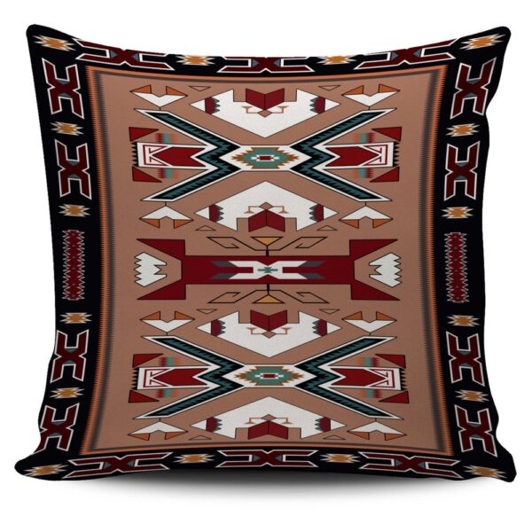 Native American Pillow Case, Orange Geometric Native American Pillow Covers, Native American Pillow Covers