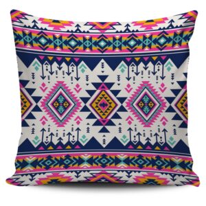 Native American Pillow Case, Pink Pattern Native…