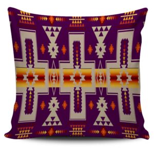 Native American Pillow Case, Purple Tribe Design…