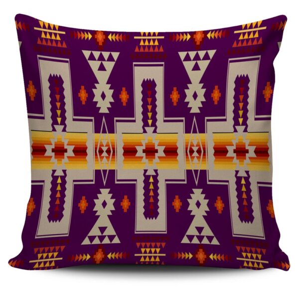 Native American Pillow Case, Purple Tribe Design Native American Pillow Cover, Native American Pillow Covers