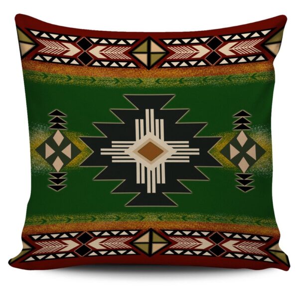 Native American Pillow Case, Southwest Green Symbol Native American Pillow Covers, Native American Pillow Covers