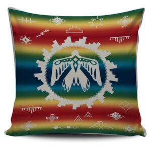 Native American Pillow Case, Thunderbird Rainbow Native…
