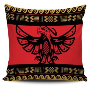 Native American Pillow Case, Thunderbird Red Native…