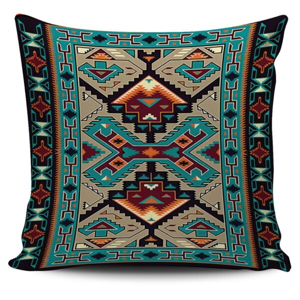 Native American Pillow Case, Tribe Blue Pattern Native American Pillow Covers, Native American Pillow Covers