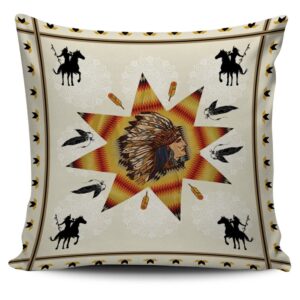 Native American Pillow Case, Tribe Chief &…