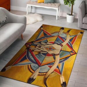 Native American Rug, Native Rugs, Bison Yellow…