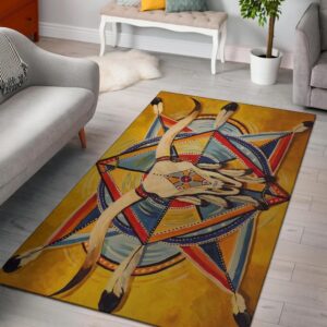 Native American Rug, Native Rugs, Bison Yellow…
