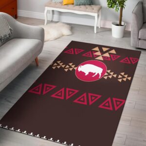 Native American Rug, Native Rugs, Brown Bison…