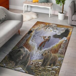 Native American Rug Native Rugs Calling The Totem Native American Pride Area Rug 2 ogbsjp.jpg