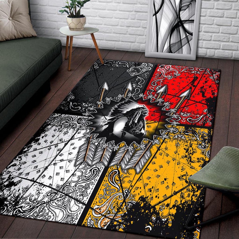 Native American Rug, Native Rugs, Chief Arrow Native American Design Area Rug Native American Rug, Native Rugs, Chief Arrow Native American Design Area Rug