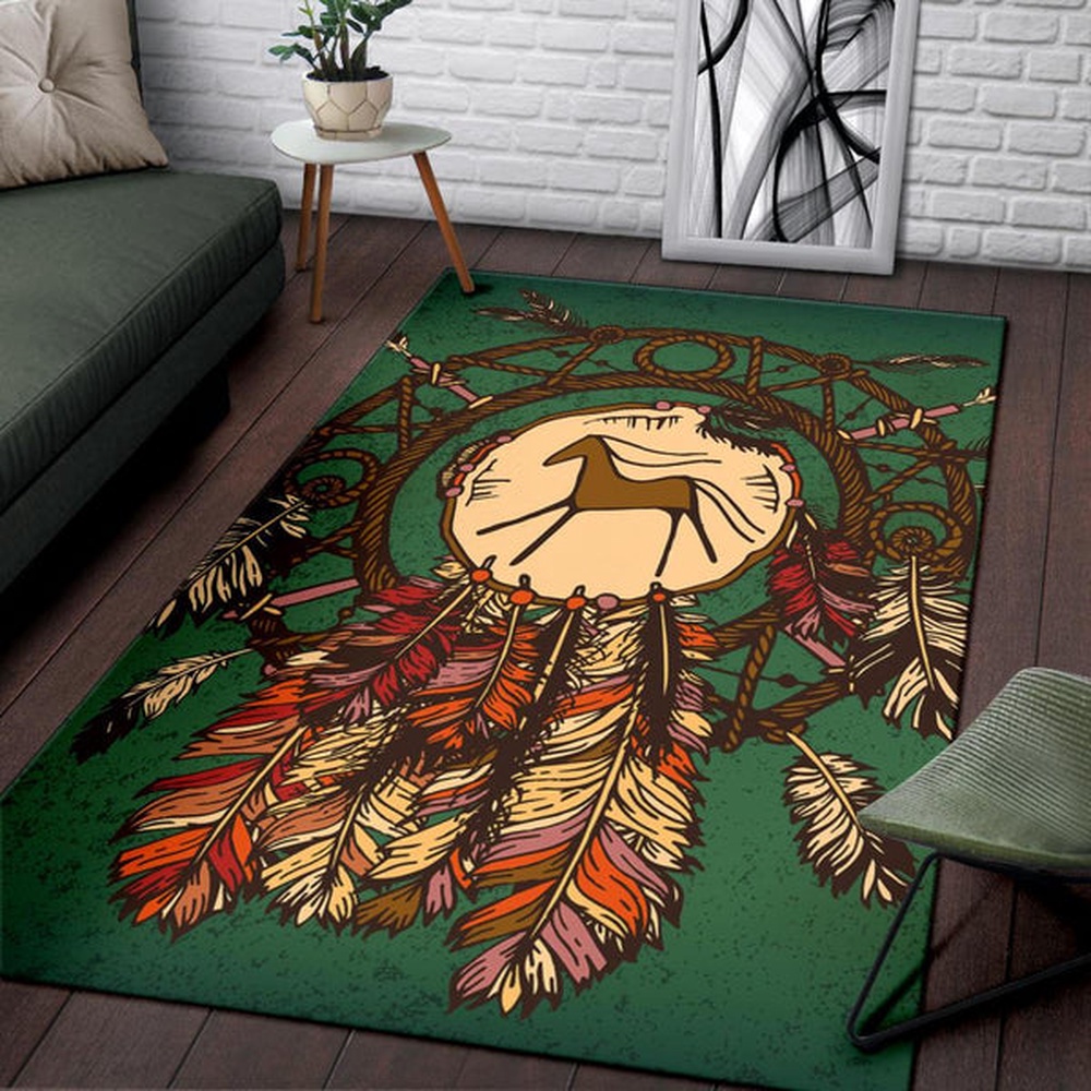 Native American Rug, Native Rugs, Green Horse Native American Pride Area Rug