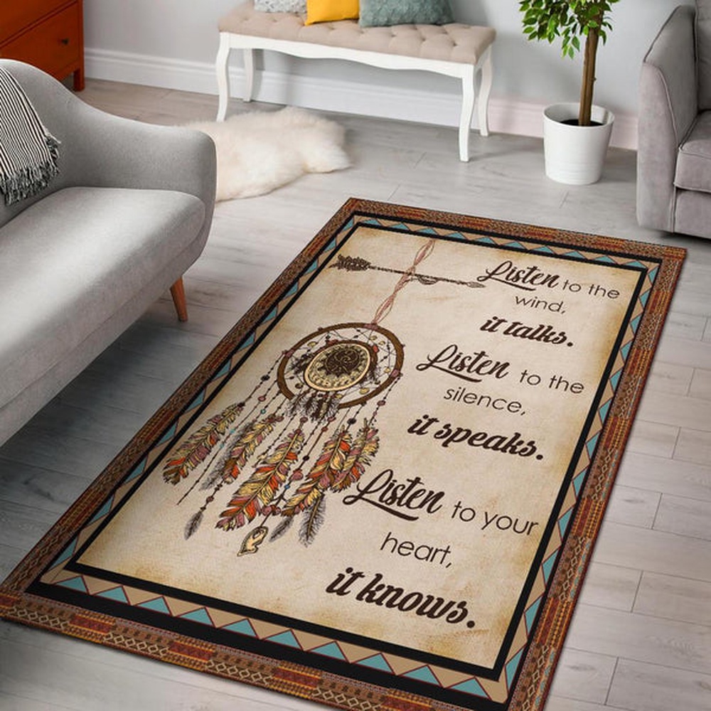 Native American Rug, Native Rugs, Listen To The Wind It Talks Native American Area Rug