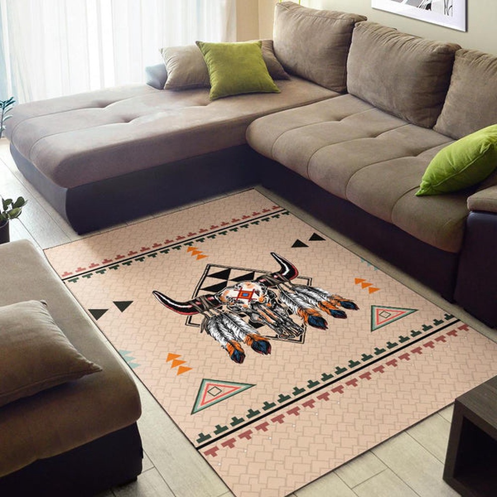 Native American Rug, Native Rugs, Native American Pride Bison Area Rug
