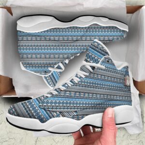 Native American Shoes American Aztec Blue Native Print Pattern White Basketball Shoes Native American Basketball Shoes 3 ml2bjs.jpg