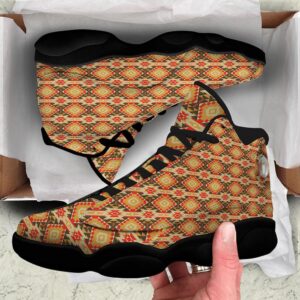 Native American Shoes American Geometric Native Print Pattern Black Basketball Shoes Native American Basketball Shoes 3 del8gt.jpg