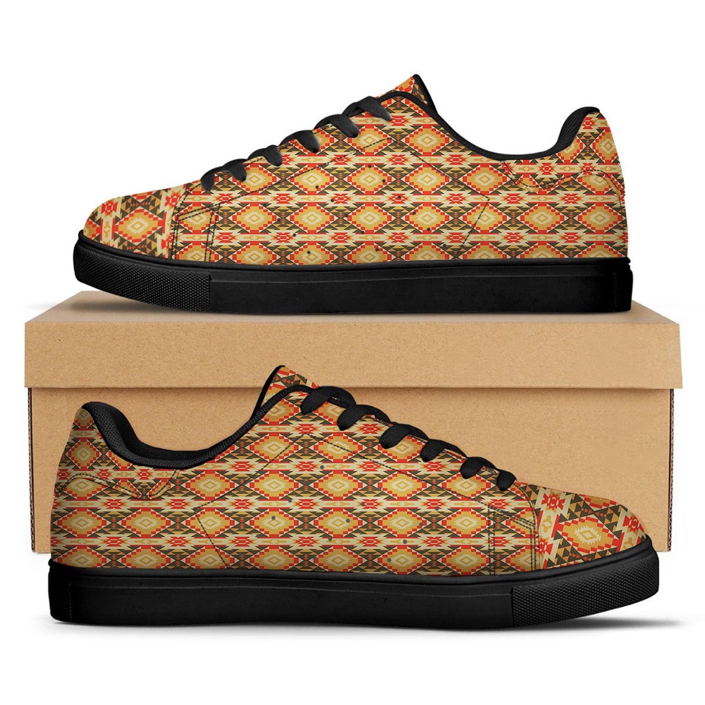 Native American Shoes, American Geometric Native Print Pattern Black Low Top Sneakers, Native American Low Top Shoes Native American Shoes, American Geometric Native Print Pattern Black Low Top Sneakers, Native American Low Top Shoes