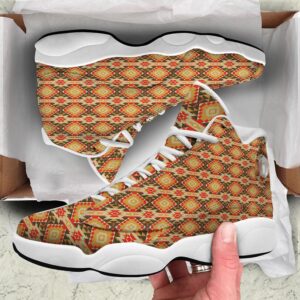 Native American Shoes American Geometric Native Print Pattern White Basketball Shoes Native American Basketball Shoes 3 wx0udf.jpg
