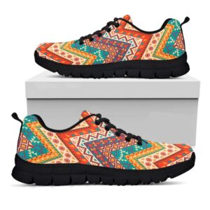 Native American Shoes American Native Tribal Chevron Print Black Sneaker 3 awsejh.jpg