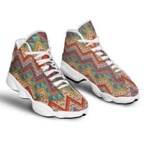 Native American Shoes American Native Tribal Chevron Print White Basketball Shoes Native American Basketball Shoes 2 wisroe.jpg