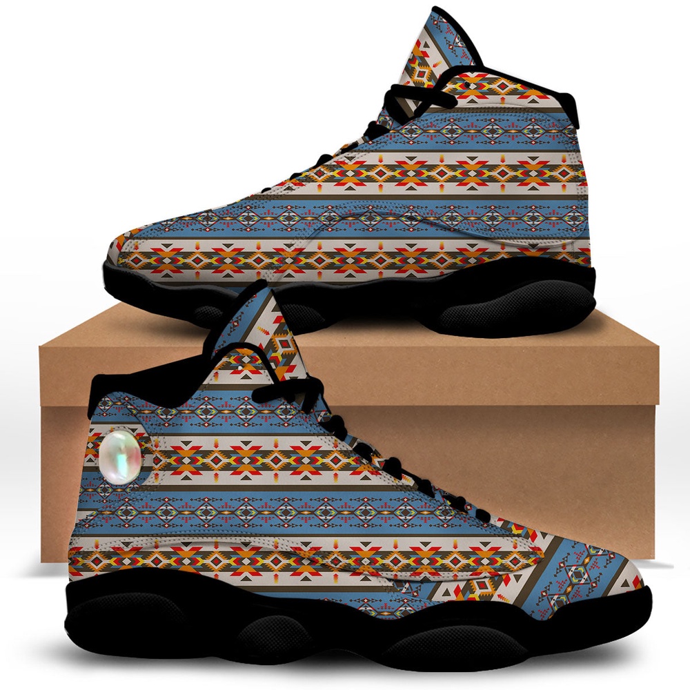Native American Shoes, American Native Tribal Navajo Print Black Basketball Shoes, Native American Basketball Shoes Native American Shoes, American Native Tribal Navajo Print Black Basketball Shoes, Native American Basketball Shoes