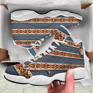 Native American Shoes American Native Tribal Navajo Print White Basketball Shoes Native American Basketball Shoes 3 ajhl0f.jpg