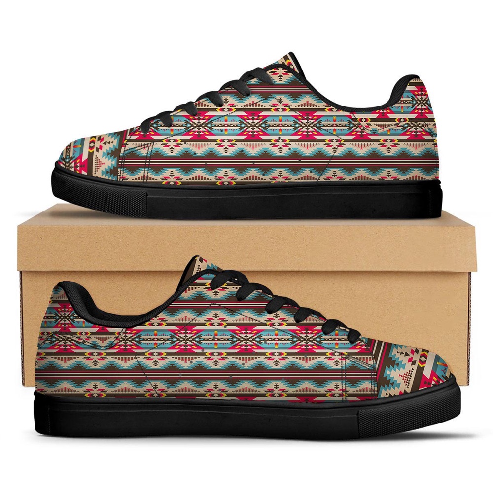 Native American Shoes, American Native Tribal Print Pattern Black Low Top Sneakers, Native American Low Top Shoes Native American Shoes, American Native Tribal Print Pattern Black Low Top Sneakers, Native American Low Top Shoes