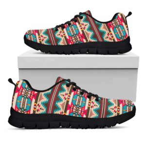 Native American Shoes American Native Tribal Print Pattern Black Sneaker 3 ttret4.jpg
