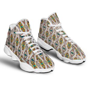 Native American Shoes American Tribal Native Print Pattern White Basketball Shoes Native American Basketball Shoes 2 cmhd6b.jpg