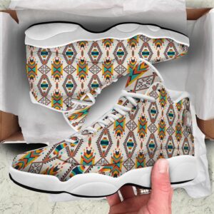 Native American Shoes American Tribal Native Print Pattern White Basketball Shoes Native American Basketball Shoes 3 cvag7f.jpg