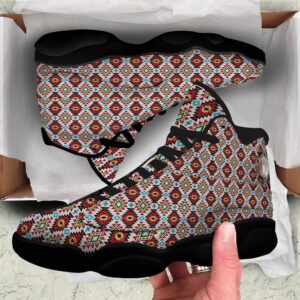 Native American Shoes American Turquoise Native Print Pattern Black Basketball Shoes Native American Basketball Shoes 3 ld2mpg.jpg