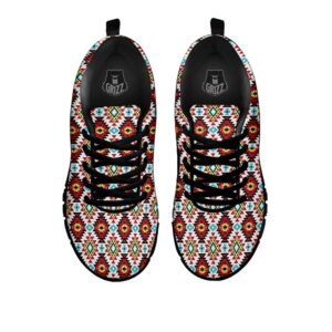 Native American Shoes American Turquoise Native Print Pattern Black Sneaker 2 igwern.jpg