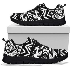 Native American Shoes, Black Pattern Native Sneaker