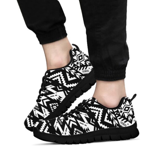 Native American Shoes, Black Pattern Native Sneaker