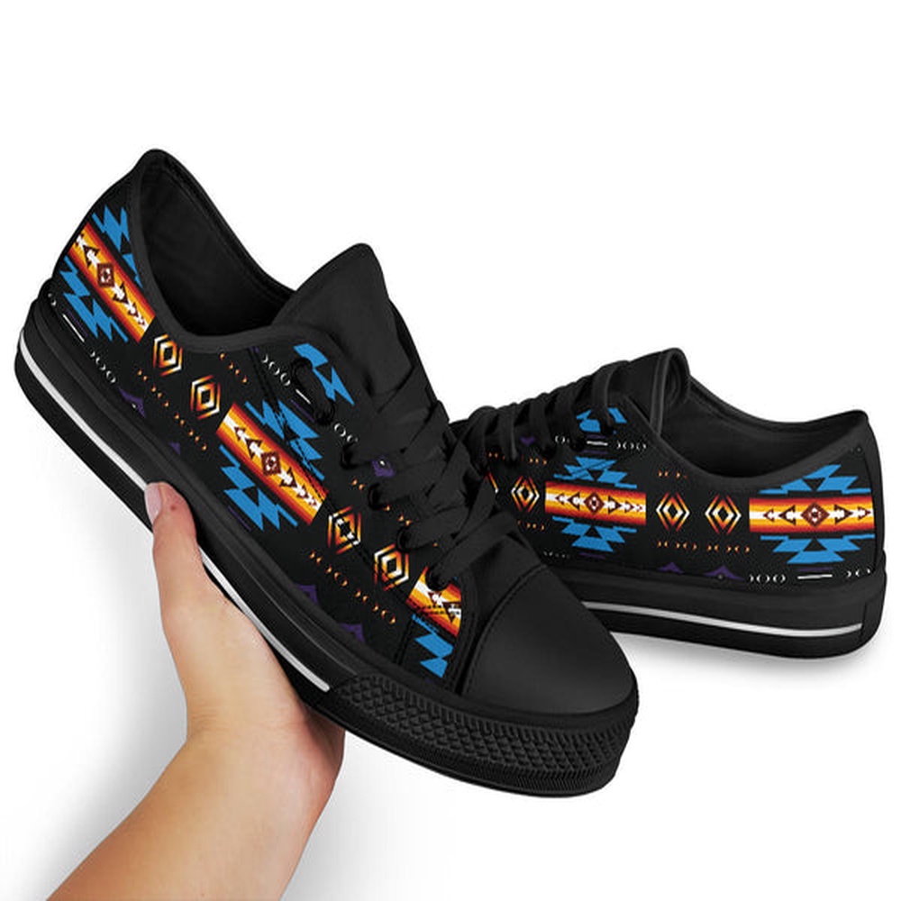 Native American Shoes, Blue Pattern Native Low Top Shoes Black, Native American Low Top Shoes Native American Shoes, Blue Pattern Native Low Top Shoes Black, Native American Low Top Shoes