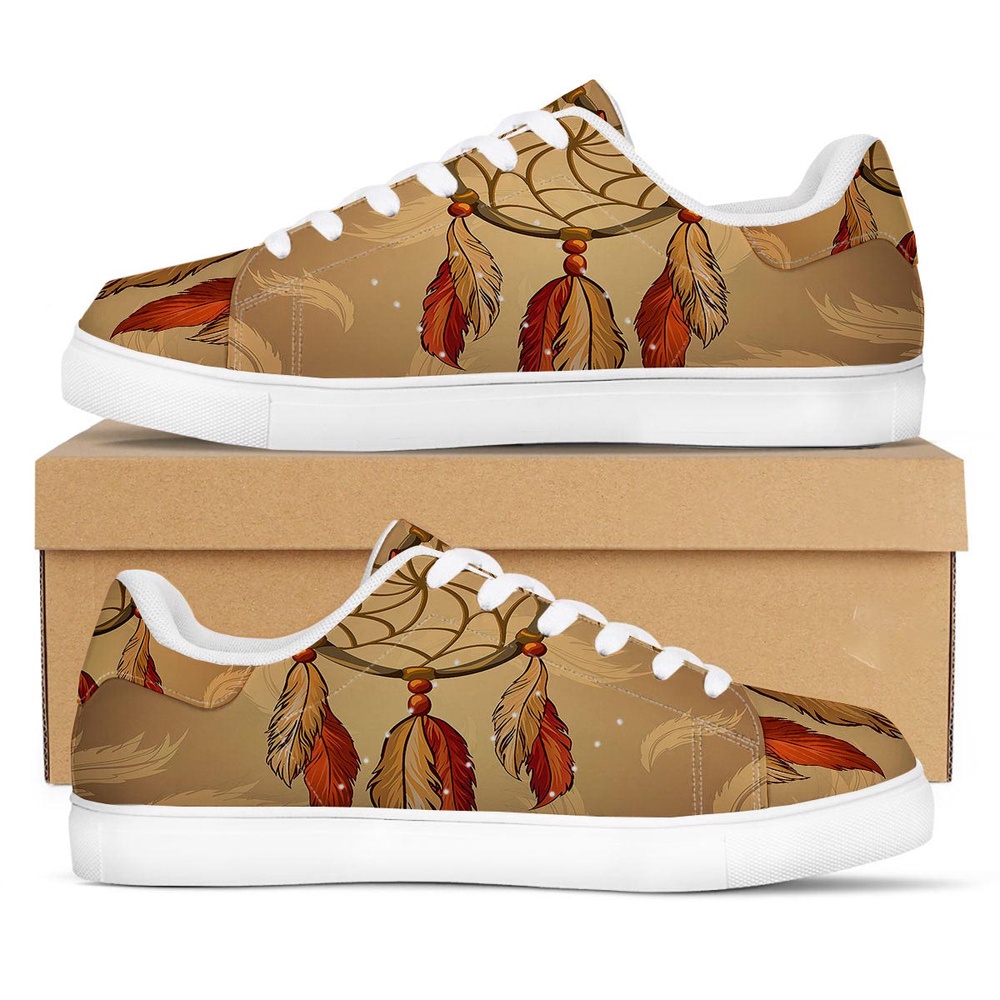 Native American Shoes, Dream Catcher Native American Print White Low Top Sneakers, Native American Low Top Shoes Native American Shoes, Dream Catcher Native American Print White Low Top Sneakers, Native American Low Top Shoes
