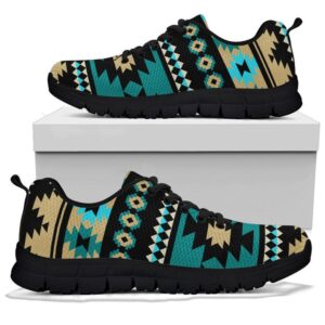 Native American Shoes, Green Ethnic Aztec Pattern…