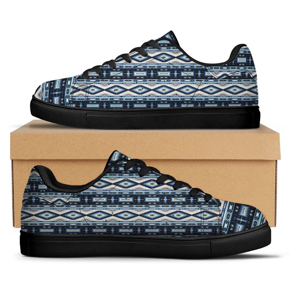 Native American Shoes, Indian Native American Print Pattern Black Low Top Sneakers, Native American Low Top Shoes Native American Shoes, Indian Native American Print Pattern Black Low Top Sneakers, Native American Low Top Shoes