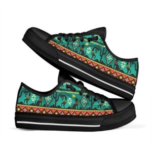 Native American Shoes Kokopelli Myth Green Native American Low Top Canvas Shoes Native American Low Top Shoes 2 wxmnei.jpg