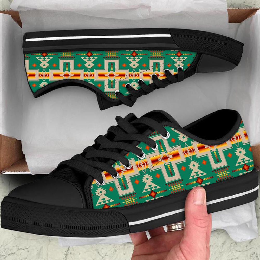 Native American Shoes, Light Green Tribe Design Native American Low Top Canvas Shoe, Native American Low Top Shoes Native American Shoes, Light Green Tribe Design Native American Low Top Canvas Shoe, Native American Low Top Shoes