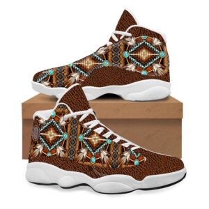 Native American Shoes, Mandala Brown JD13 Shoes…