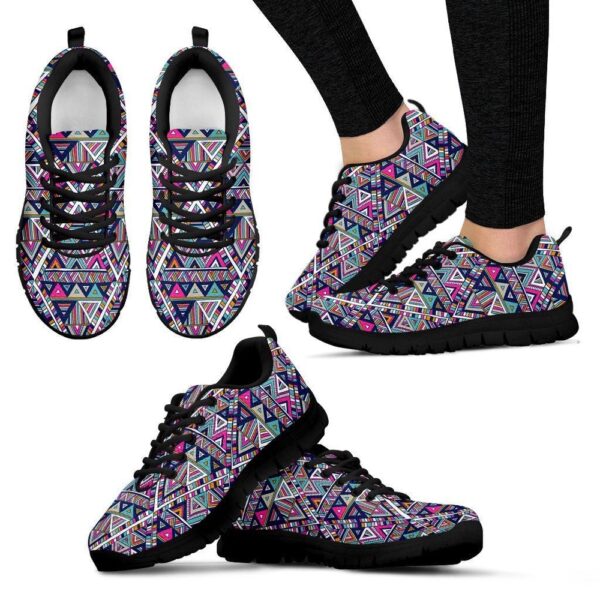 Native American Shoes, Native Navajo American Indians Aztec Tribal Print Women Shoes Sneakers