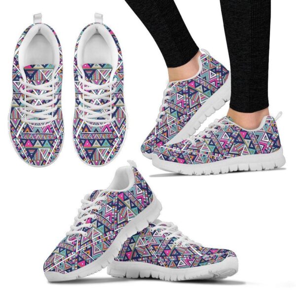 Native American Shoes, Native Navajo American Indians Aztec Tribal Print Women Shoes Sneakers