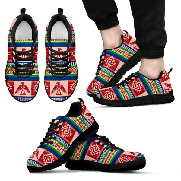 Native American Shoes, Navajo Aztec Tribal Native Indians American Print Men Shoes Sneakers