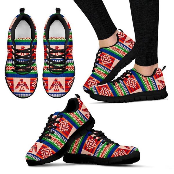 Native American Shoes, Navajo Aztec Tribal Native Indians American Print Women Shoes Sneakers