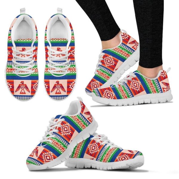 Native American Shoes, Navajo Aztec Tribal Native Indians American Print Women Shoes Sneakers