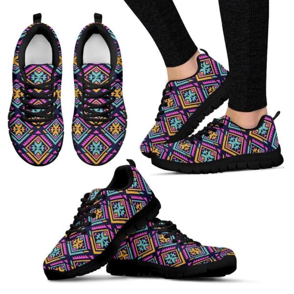 Native American Shoes, Navajo Indians Aztec Tribal Native American Print Women Shoes Sneakers